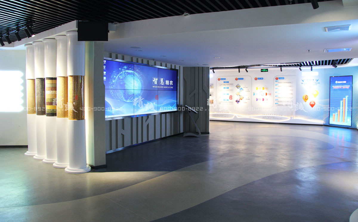 企業展廳丨糧農集團-中國好糧油示范展廳 陜西精誠展覽裝飾與會務服務的完美融合